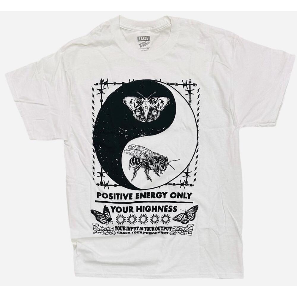 Your Highness Men's T-Shirt Output Short Sleeve Crewneck Tee in White